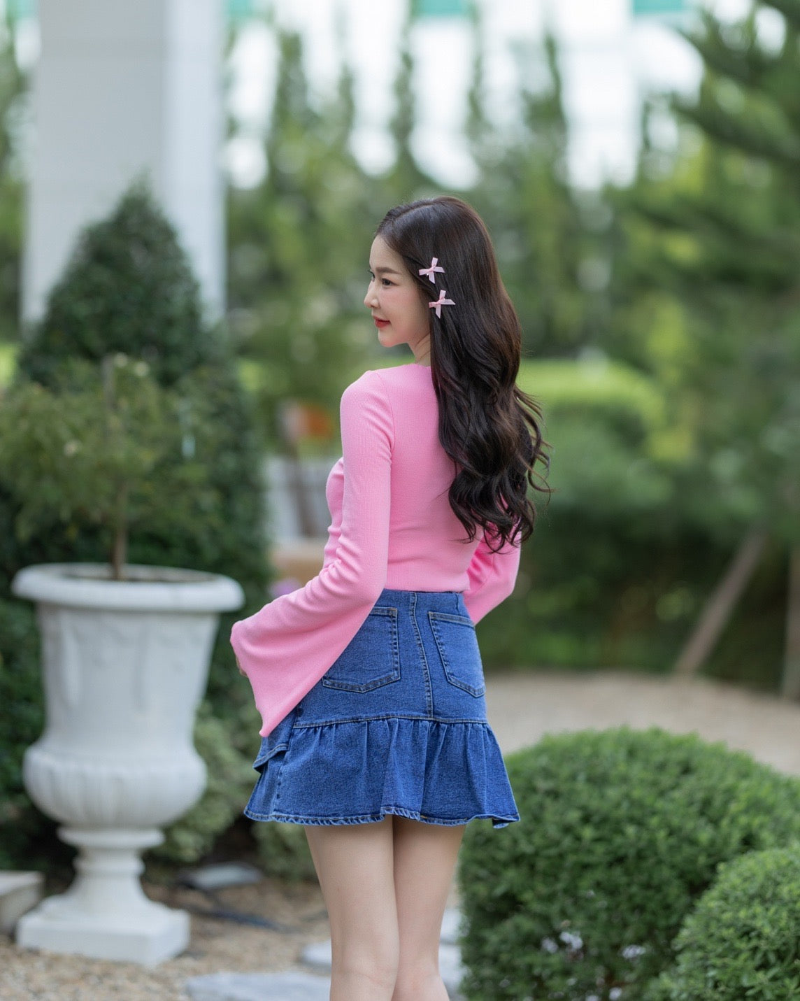 F/W - Valen Top (Hot Pink / Light Pink/ Black) #FW017