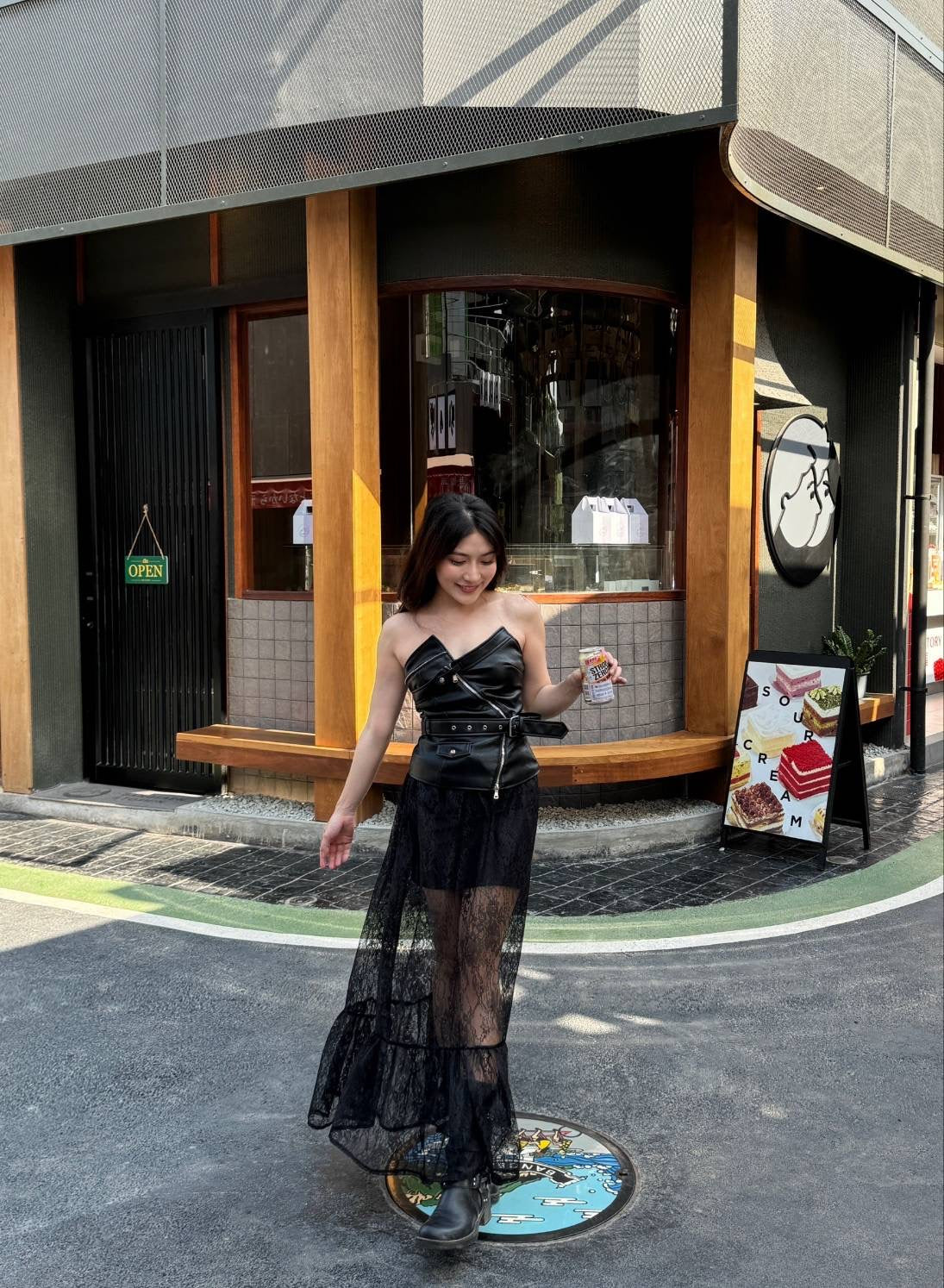 [春夏款] SS Collection - See-through Lace Long Skirt (Black) #SS007
