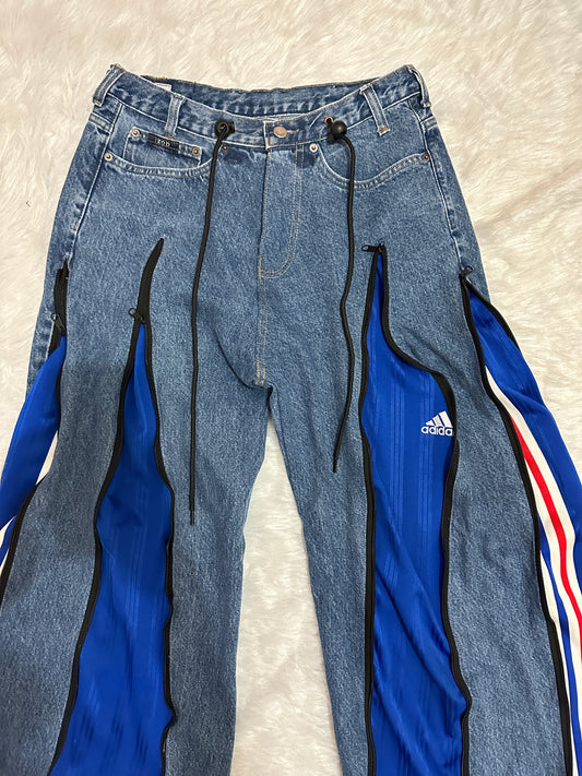 [新款現貨] Remade 4zipper Sportpants X Jeans #PANT146