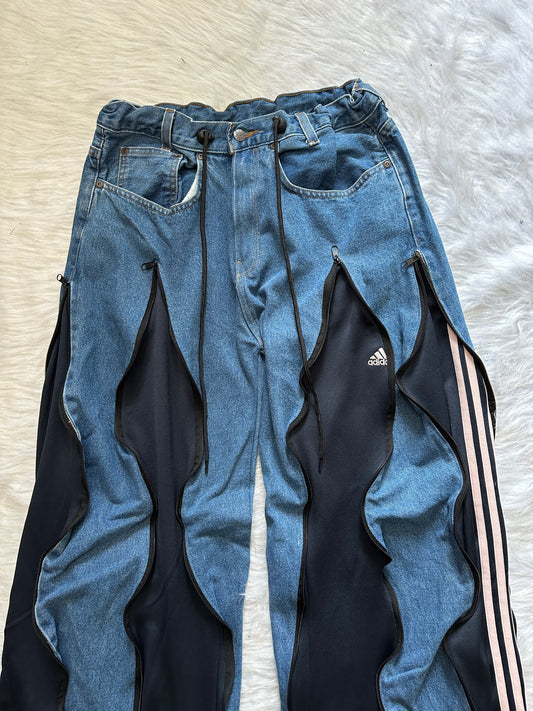 [新款現貨] Remade 4zipper Sportpants X Jeans #PANT153