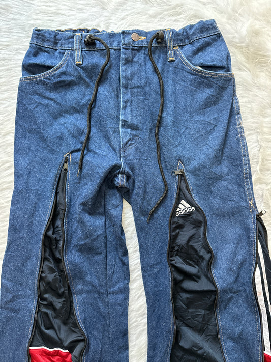 [新款現貨] Remade 4zipper Sportpants X Jeans #PANT174