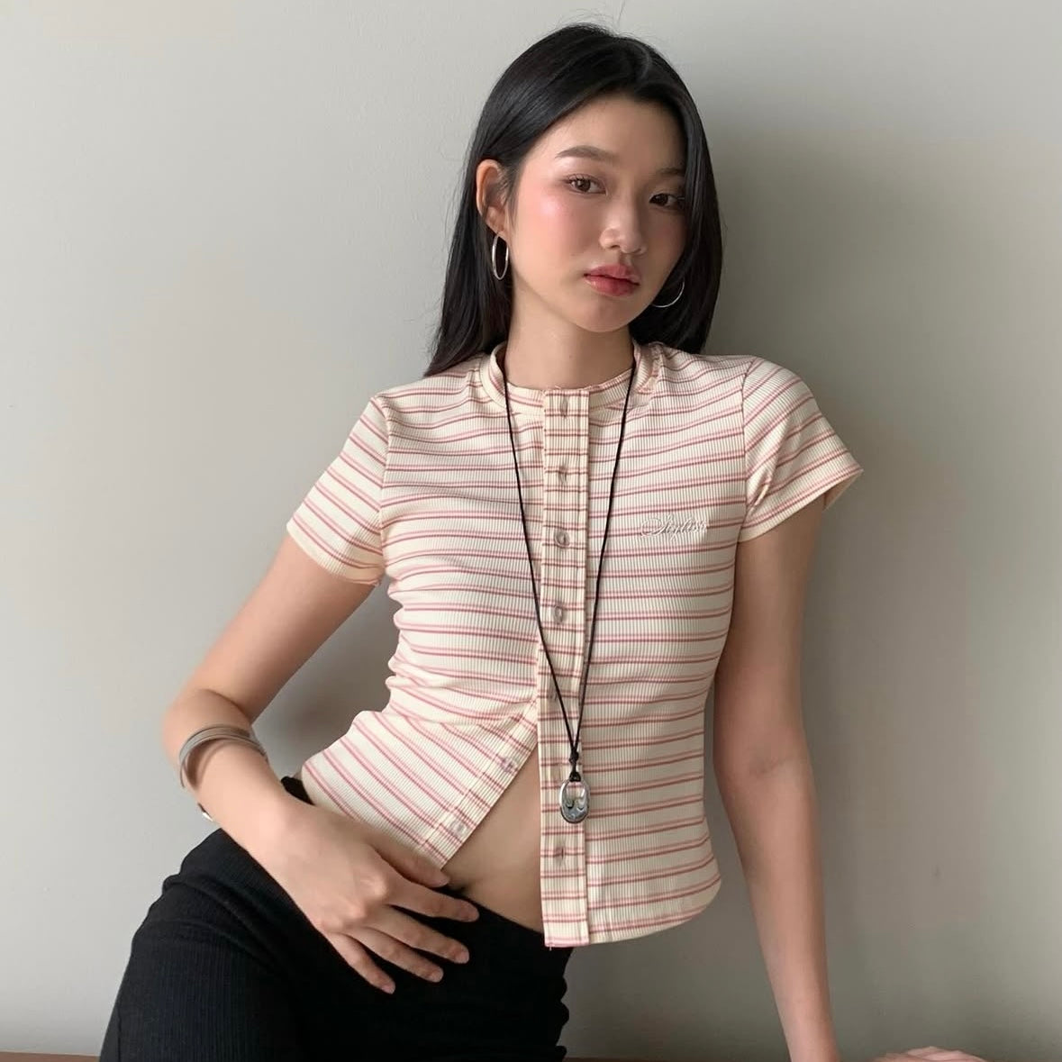 [25 Spring 預訂新款] Otter Ribbed Top #SP005