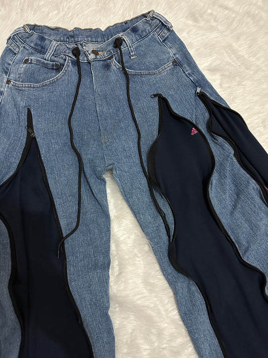 [新款現貨] Remade 4zipper Sportpants X Jeans #PANT142