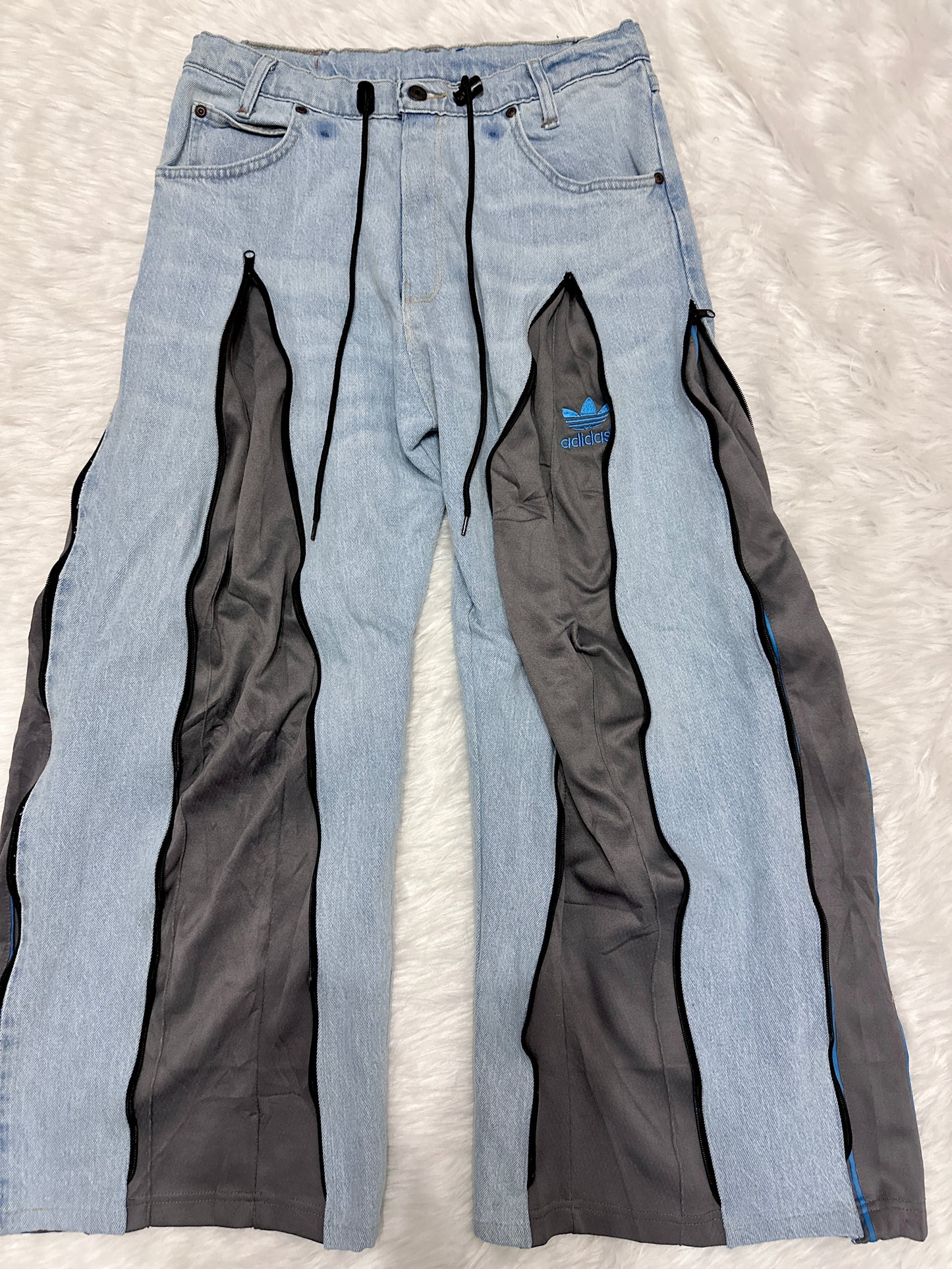 [新款現貨] Remade 4zipper Sportpants X Jeans #PANT201