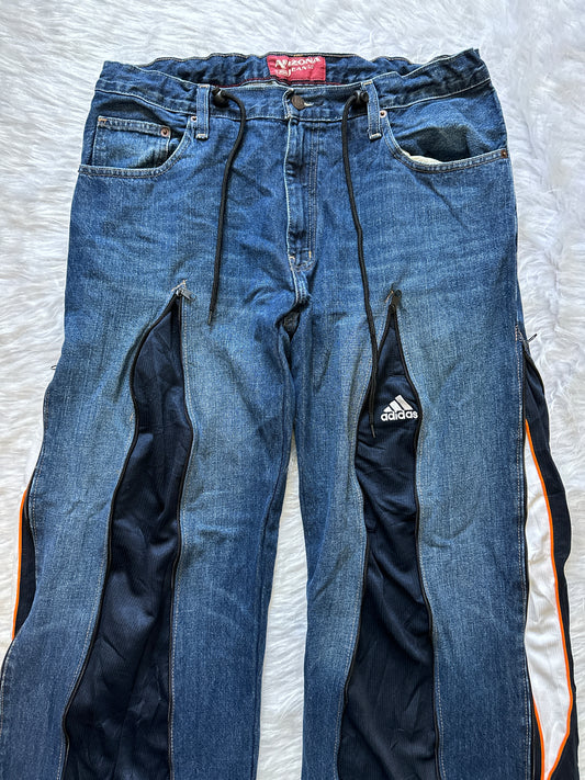 [新款現貨] Remade 4zipper Sportpants X Jeans #PANT166