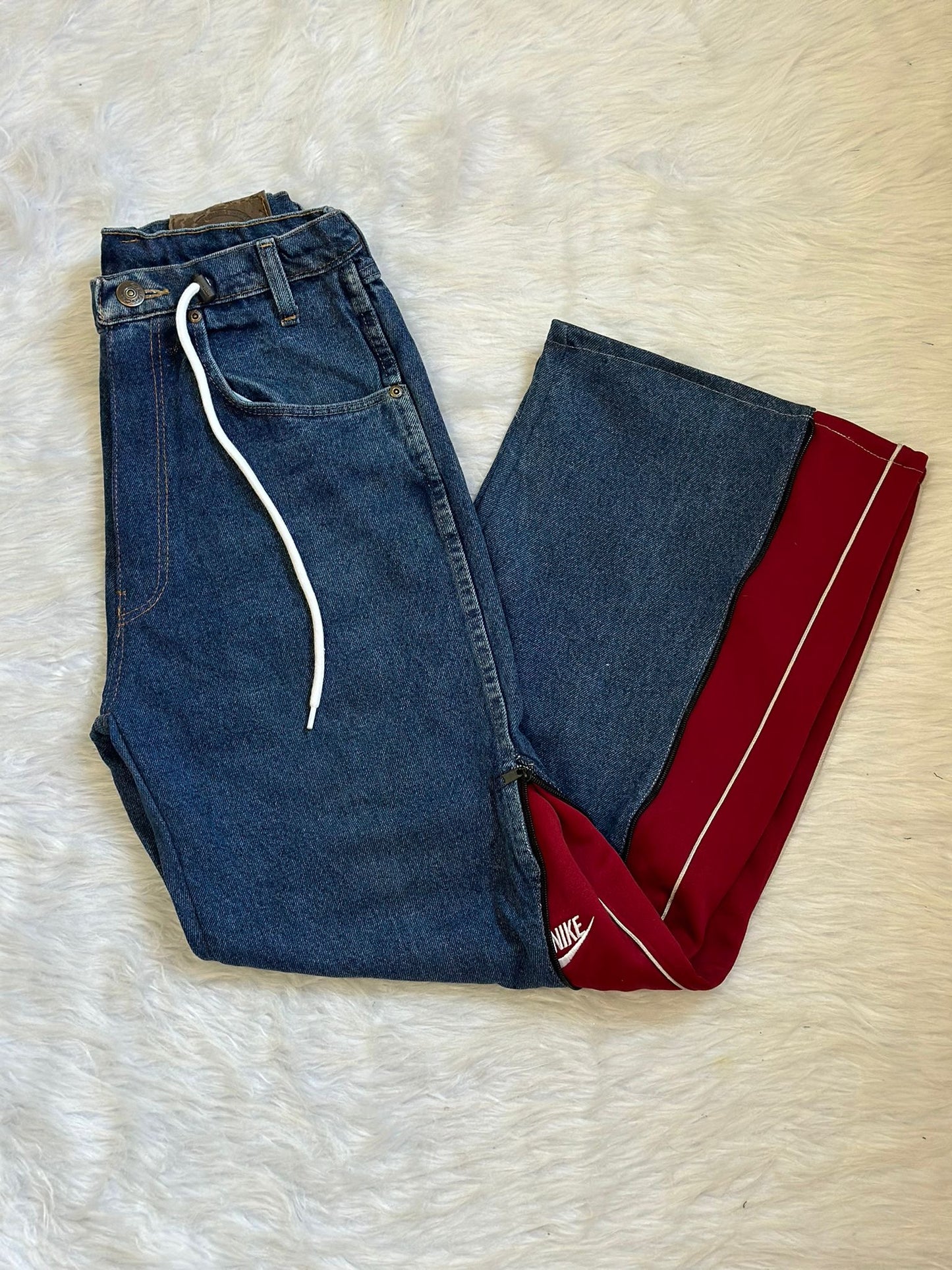 [新款現貨] Remade side zipper Sportpants X Jeans #PANT135