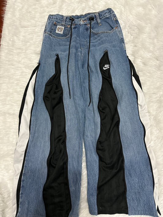 [新款現貨] Remade 4zipper Sportpants X Jeans #PANT194