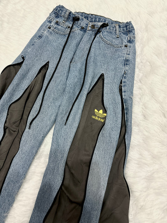 [新款現貨] Remade 4zipper Sportpants X Jeans #PANT192