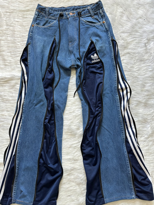 [新款現貨] Remade 4zipper Sportpants X Jeans #PANT159