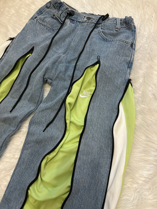 [新款現貨] Remade 4zipper Sportpants X Jeans #PANT188