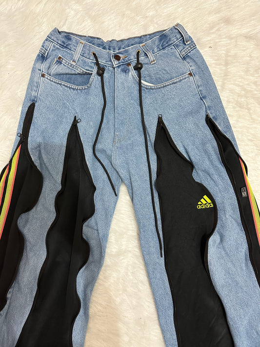 [新款現貨] Remade 4zipper Sportpants X Jeans #PANT148