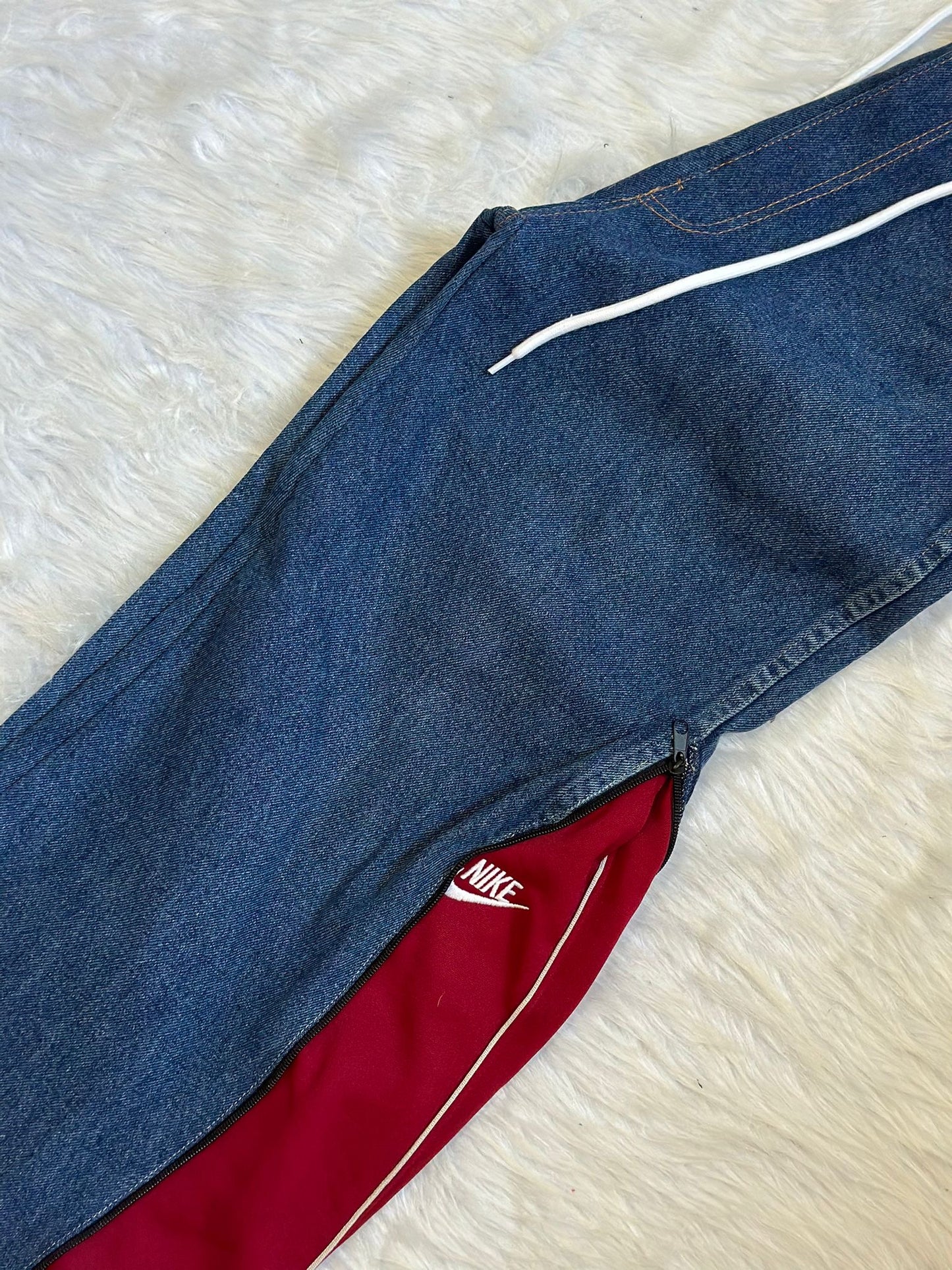 [新款現貨] Remade side zipper Sportpants X Jeans #PANT135