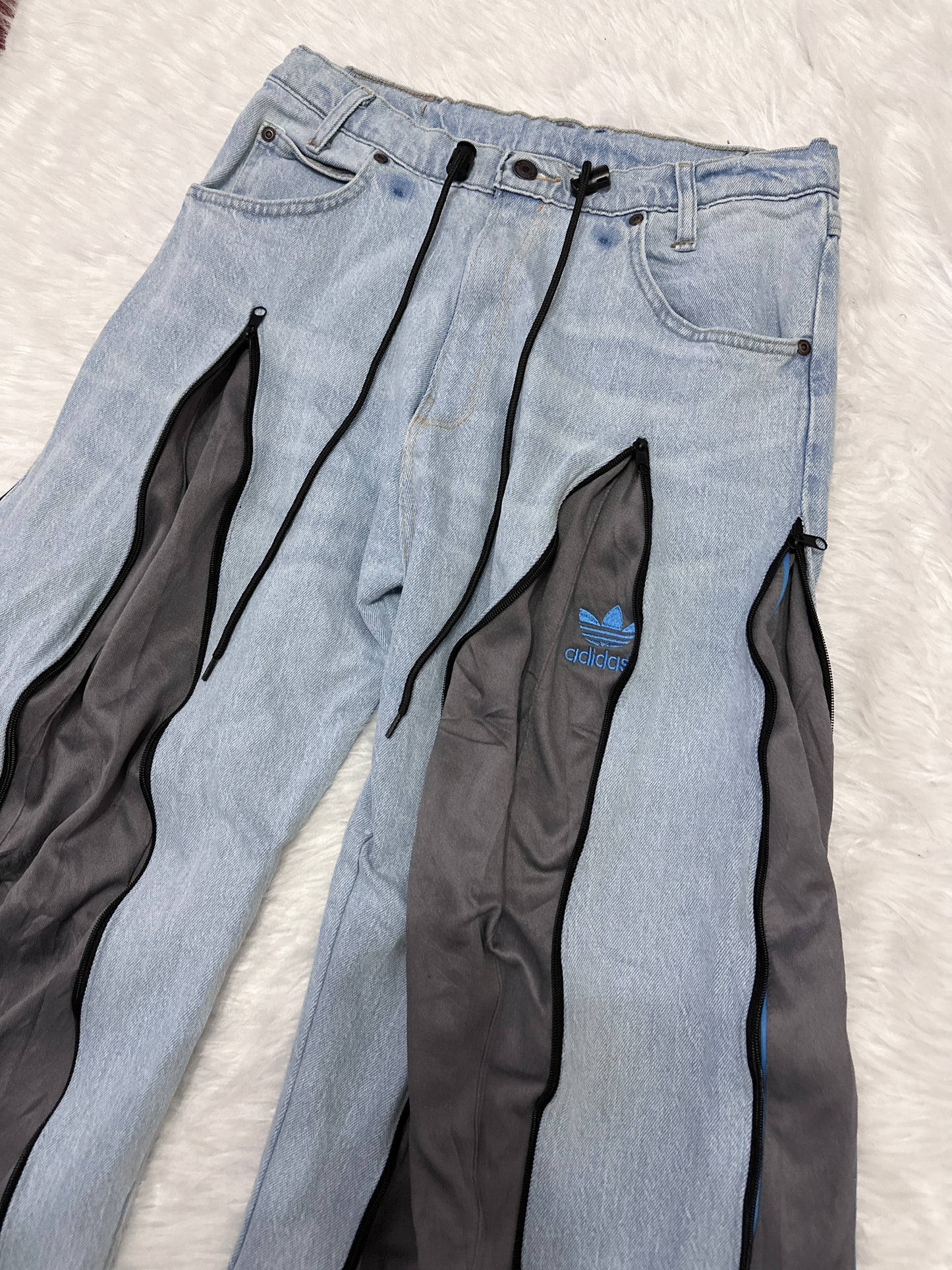 [新款現貨] Remade 4zipper Sportpants X Jeans #PANT201