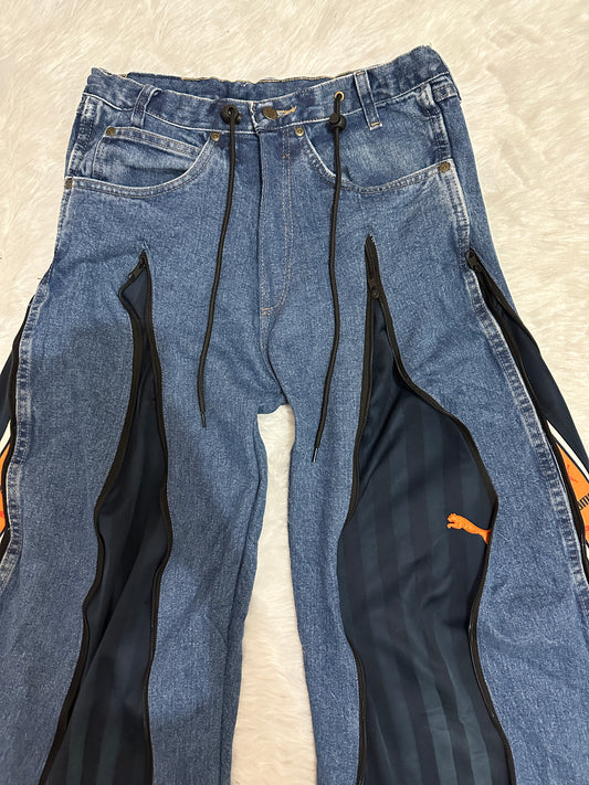 [新款現貨] Remade 4zipper Sportpants X Jeans #PANT140