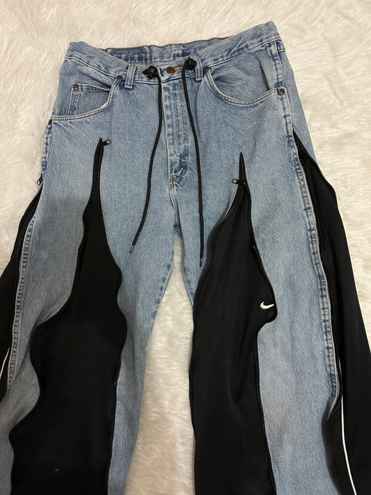 [新款現貨] Remade 4zipper Sportpants X Jeans #PANT144