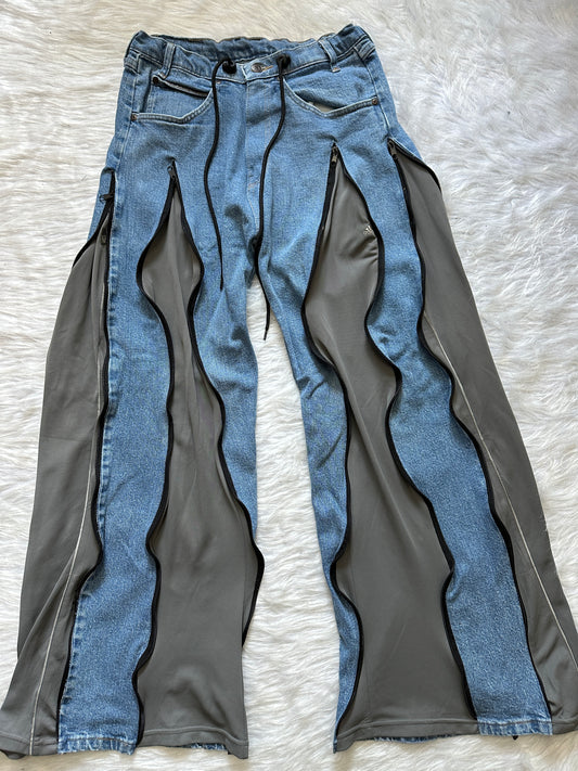 [新款現貨] Remade 4zipper Sportpants X Jeans #PANT154