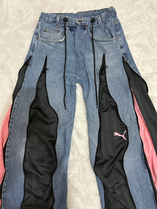 [新款現貨] Remade 4zipper Sportpants X Jeans #PANT149