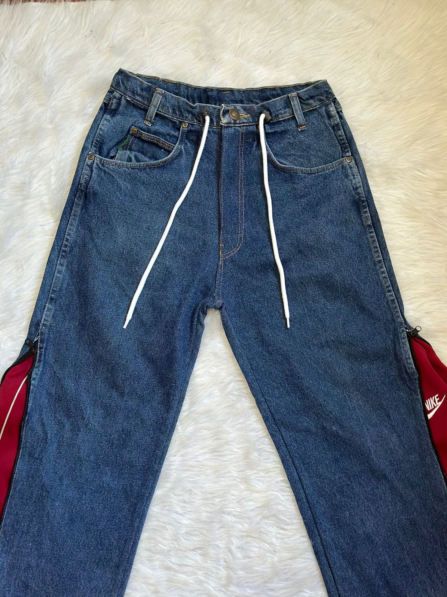 [新款現貨] Remade side zipper Sportpants X Jeans #PANT135