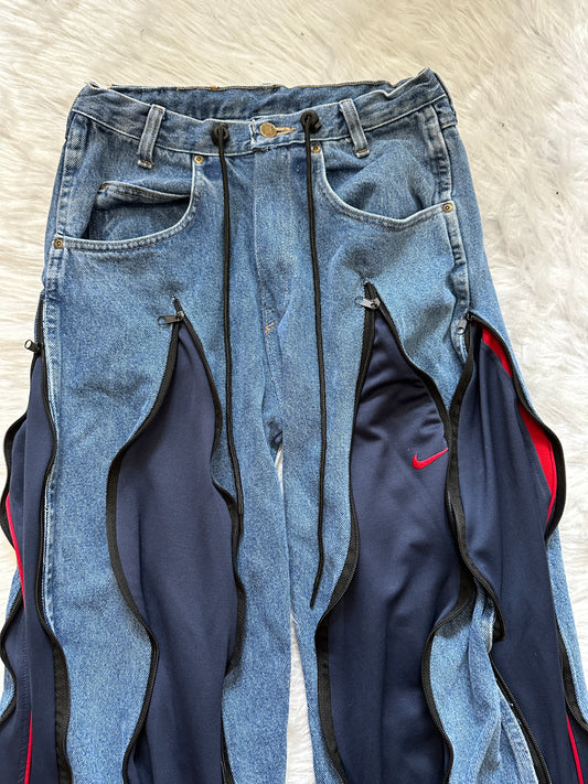 [新款現貨] Remade 4zipper Sportpants X Jeans #PANT158