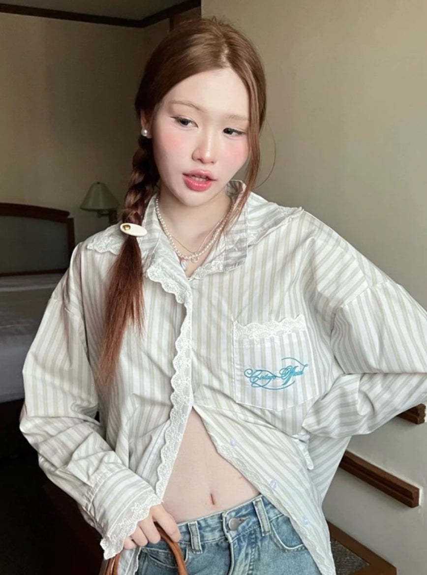 [24 Fall]  Lace Shirt #FW067