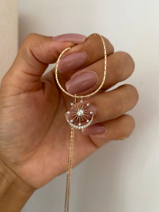 🇹🇷土耳其設計師親自設計 #accneck021 - Necklace044 Sun & Luna Necklace