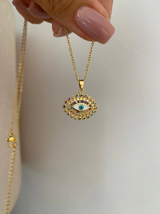 🇹🇷土耳其設計師親自設計 #accneck023- Necklace046 Evil Eye Necklace Necklace III